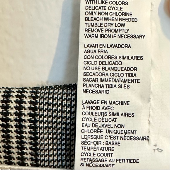 Vintage Kathy Lee Houndstooth 90’s V Neck Sheath Tunic Dress Working Girl Sz 14 - Picture 9 of 9